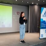 Выступление участницы на мероприятии бизнес-клуба «Основа»